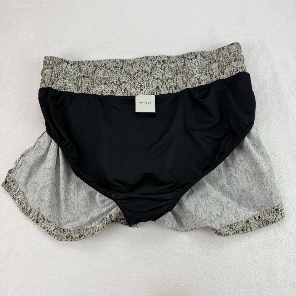 Varley Womens Kallin Running Shorts Sz L Animal Snake Print Gym Athletic Workout - Picture 6 of 13